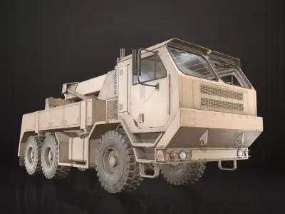Military Truck V1 - Wrecker Low-poly 3D model