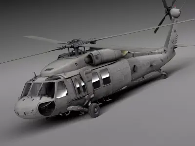 Sikorsky UH-60a Black Hawk 3D model