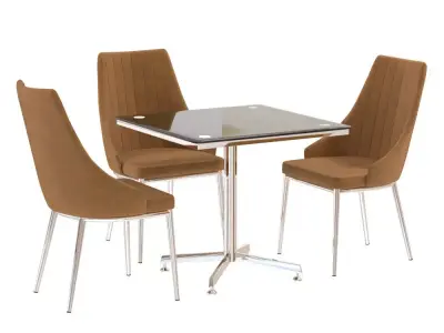Table Panja and Chair Baraka Free 3D model