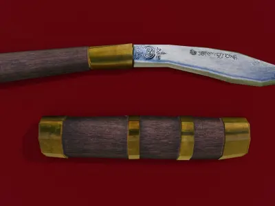 Antique knife 3D model