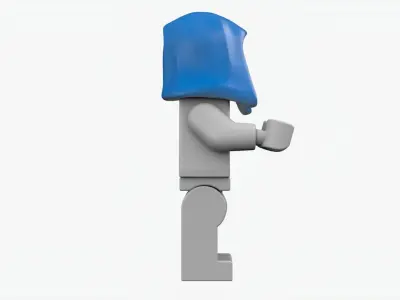 Lego Hoodie Hat with Minifigure 3D model