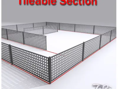 FENCE NOVE TILEABLE 3D model