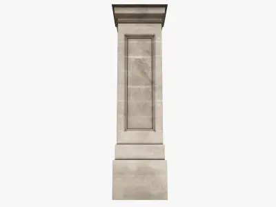 Column stone Low-poly 3D model
