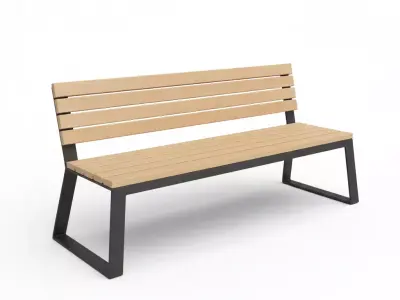 Low poly Bench Free low-poly 3D model purchase