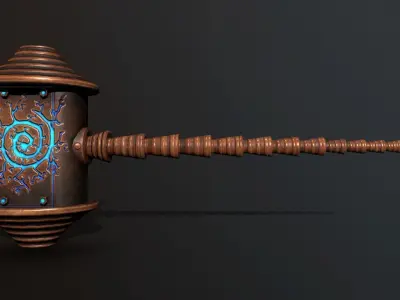 electric hammer Free low-poly 3D model