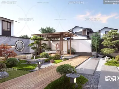 Outdoor garden  3D model