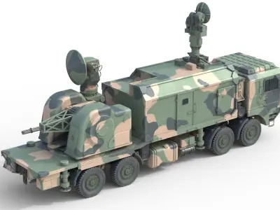 Self-propelled anti-aircraft gun LD 2000  Low-poly 3D model