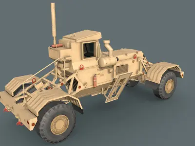 Husky mine detection vehicle Low-poly 3D model