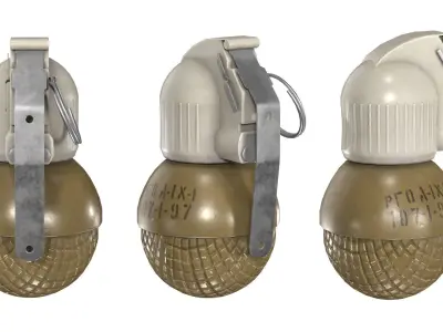 Military Game Ready RGO and RGN Soviet Grenades Low-poly 3D model