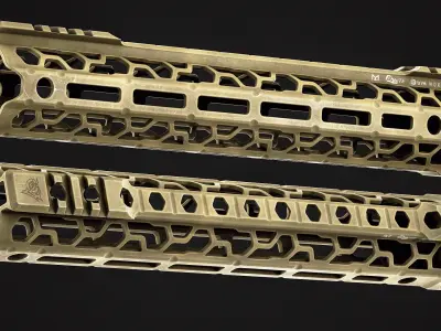 Odin Works O2 Lite M-LOK AR Handguard Low-poly 3D model