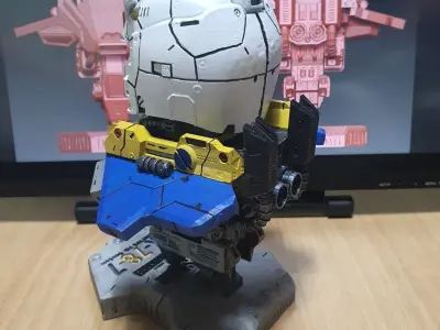 rx-78-7-gundam-bust-1 gundam statue 3D print model