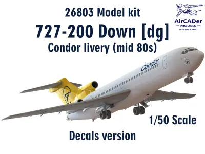 26803 Model kit Boeing 727-200 Down 3D print model