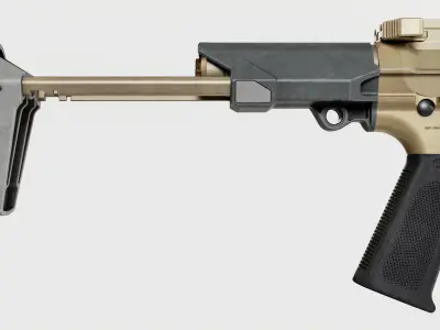 Q Honey Badger Rifle Low-poly 3D model