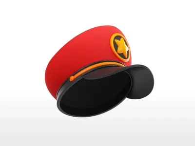 Hat033 Star Officer Hat 3D model