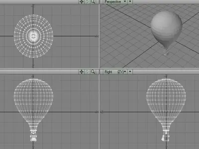 Hot Air Balloon - Modern 3D model