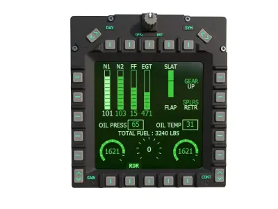 Multi Function Display MFD 3D model