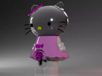 Hello Kitty Water Dispensers Low-poly 3D model