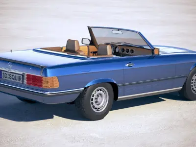 Mercedes SL r107 1981 3D model purchase