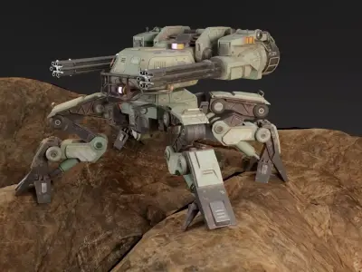 Bot Mite Low-poly 3D model