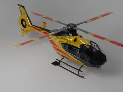 Helecopter ambulance helicopter 3D model