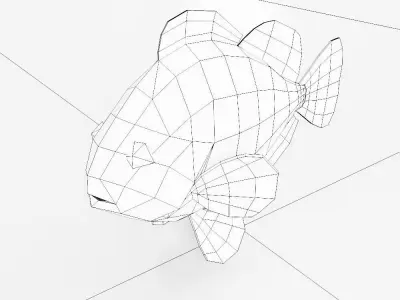 Anemone fish 3d model  Low-poly 3D model
