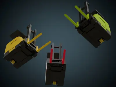 Forklift 2A Low-poly 3D model