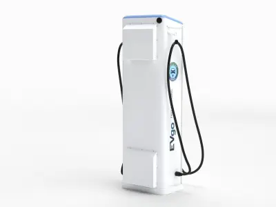 BTC Power 50 kW Slim Line DC EV Fast Car Charger Station 3D model