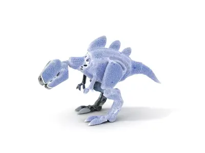 Futuristic Robotic Dinosaur Model Pack Low-poly 3D model