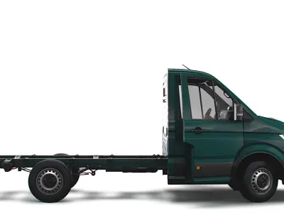 VW Crafter Chassis SingleCab L1 HQInterior 2023 3D model