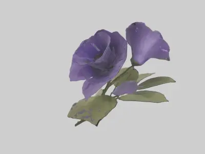 Canterbury Bell model Low-poly 3D model