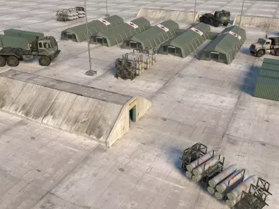 Military Bunker 3D Model 3D model