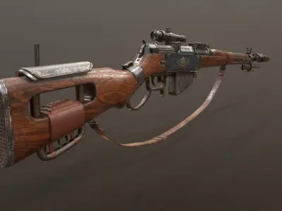 Gewehr Kennzeichen 06 Low-poly 3D model