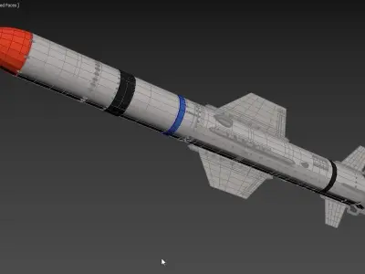 AGM UGM RGM 84 Harpoon Anti-Ship Missile 3D model