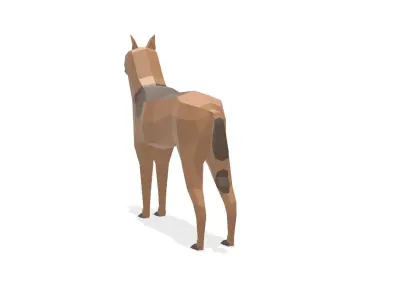 Low poly Belgian Malinois 3D model