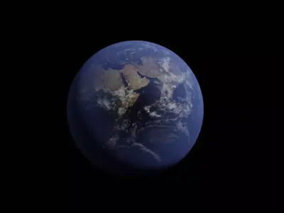 Earth 3d model from space at night Free low-poly 3D model