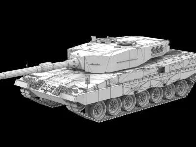 Leopard 2 Low-poly 3D model