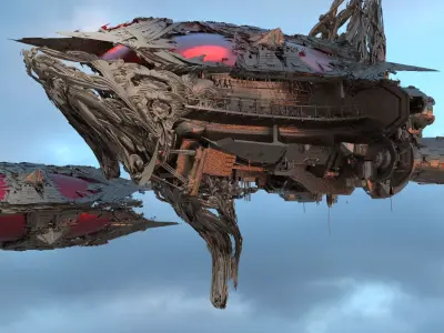 Santa Great Airship 2 versions 3D model