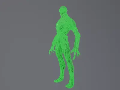 demon soldier Low-poly 3D model