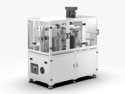 Automatic Permanent Magnet Rotor Into Shaft Assembly Machine 3D model