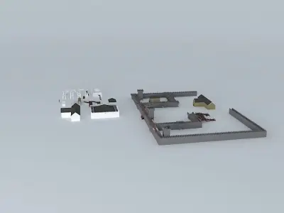 Castle pre-fabricated building kit 3D model