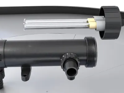 Fish Tank Lamp Filter showcase High detailed 3d model Low-poly 3D model