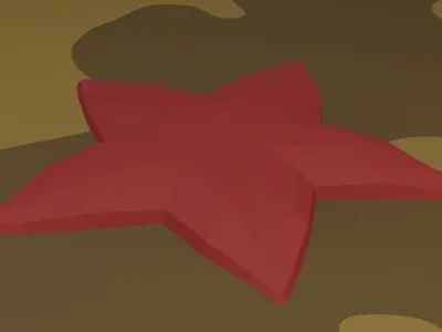 StarFish star in camouflage Free low-poly 3D model