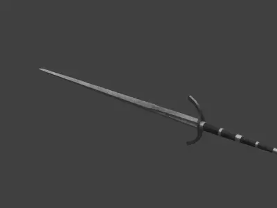 Two-Handed Danish Sword Low-poly 3D model