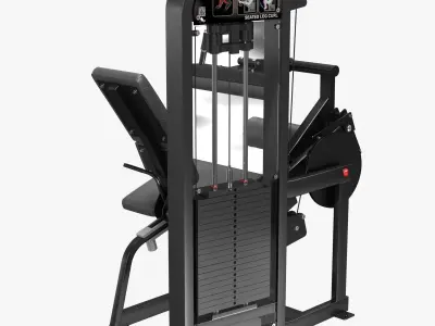 Hammer Strength Select SE Full Seated Leg Curl 3D model