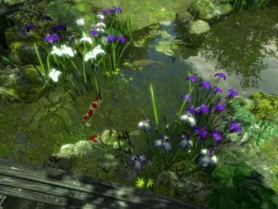 Japenese IRIS Garden Pack Low-poly 3D model