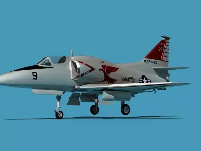 Douglas A-4M Skyhawk V07 USMC 3D model