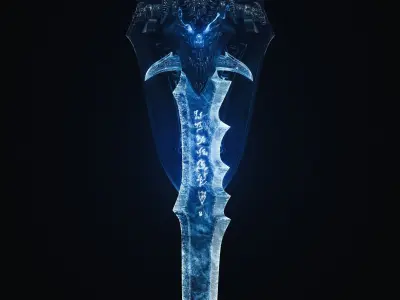 Frostmourne sword Free low-poly 3D model