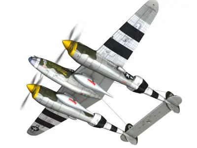 Lockheed P-38 Lightning - California Cutie 3D model