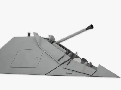 Bofors stealth 57mm 3D model 3D model