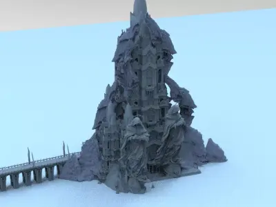 Zadkiel Grand mountain 3D model